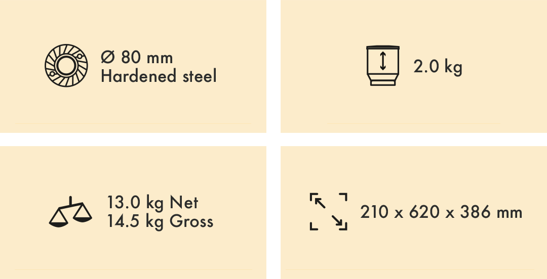 Alba Grinder Technical Specs